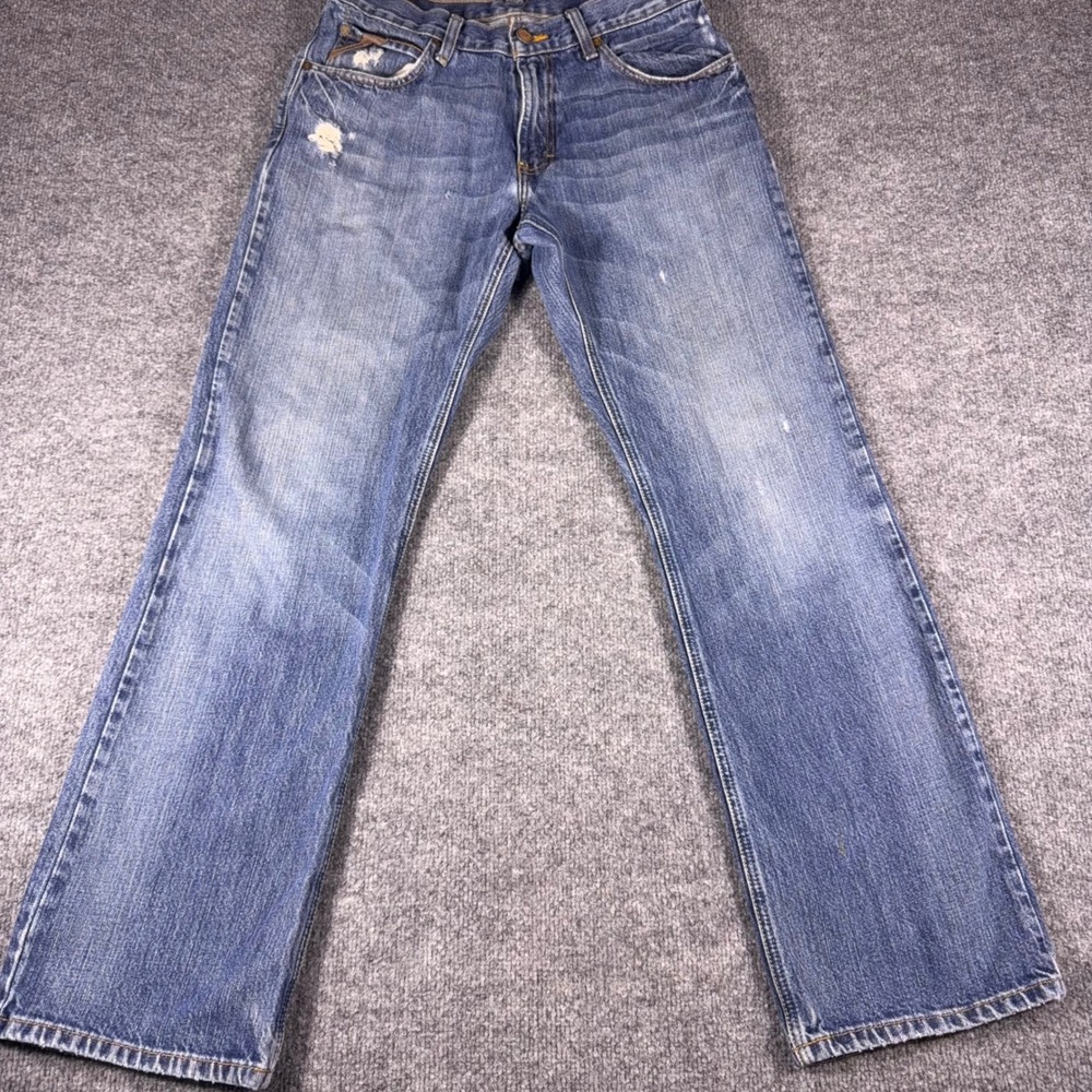Ariat M2 Relaxed Boot Cut Jeans Mens 30x31 Medium Wash Distressed Denim